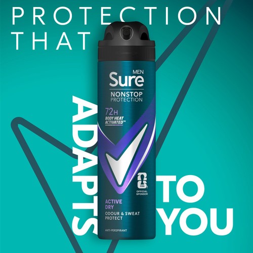 Sure Men 72hr Nonstop Protection Active Dry Antiperspirant Deodorant