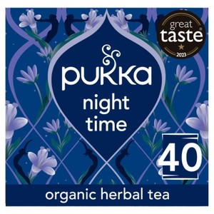 PUKKA Organic Night Time Herbal Tea with Chamomile 40 Sleep Tea Bags