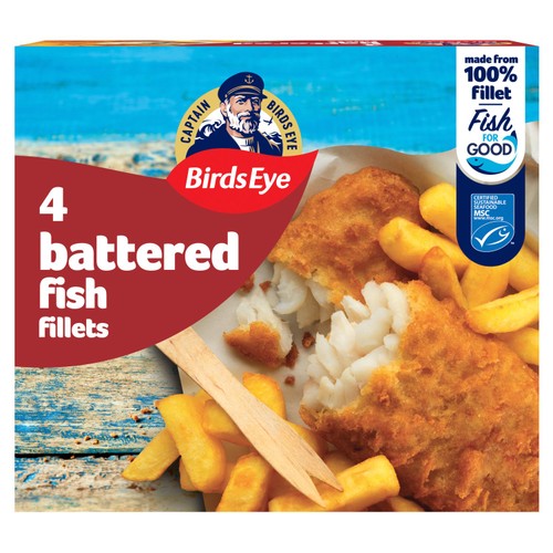 Birds Eye 4 Battered Alaska Pollock Fish Fillets