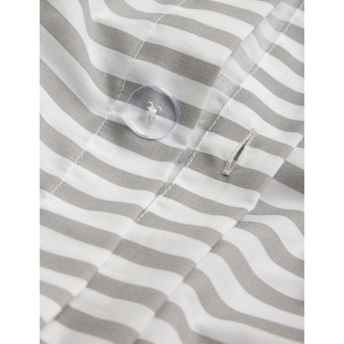 M&S Cotton Blend Simple Stripe Bedding Set, Marble, Single