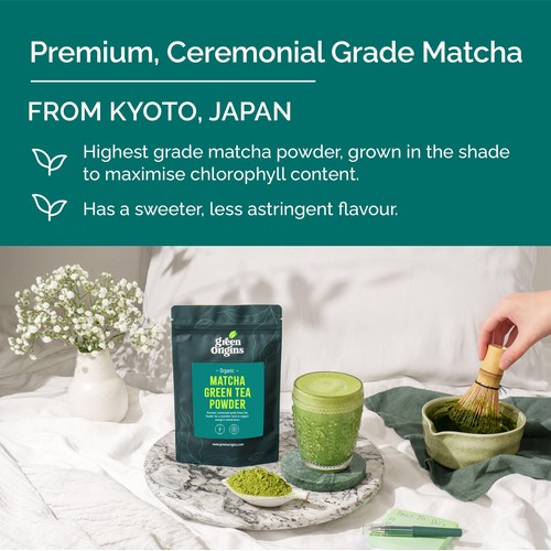 Green Origins Organic Japanese Ceremonial Matcha Green Tea Powder
