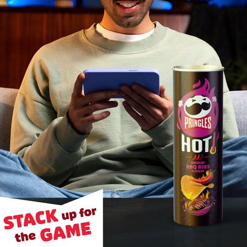 Pringles Hot Smoky BBQ Ribs Sharing Crisps