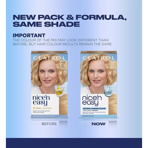 Clairol Nice'n Easy Hair Dye, 10B Extra Light Beige Blonde