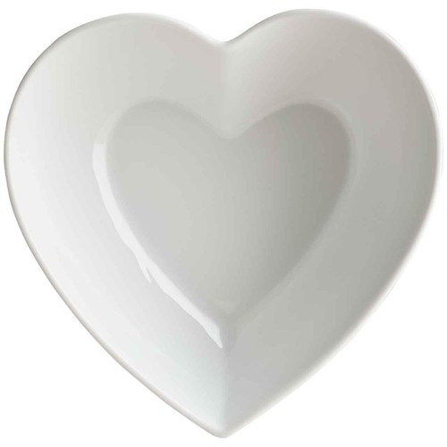 M&S Maxim Medium Heart Serving Bowl, White