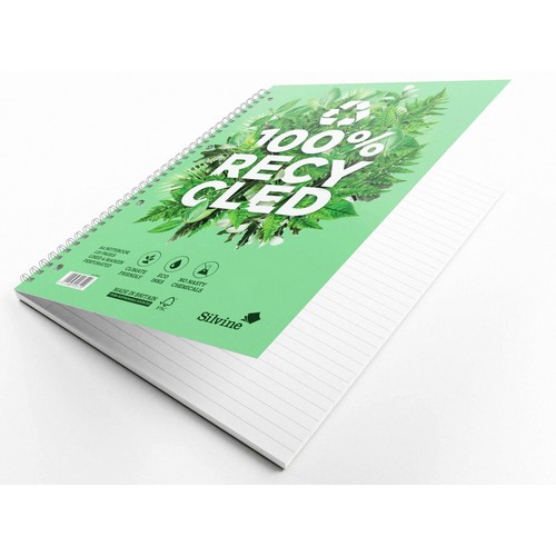 Silvine A4 Twin Wire Recycled Notebook