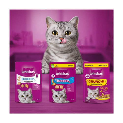 Whiskas Temptations Adult Cat Treat Biscuits with Chicken & Cheese