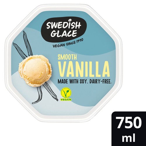 Swedish Glace Smooth Vanilla Non Dairy Vegan Ice Cream Tub