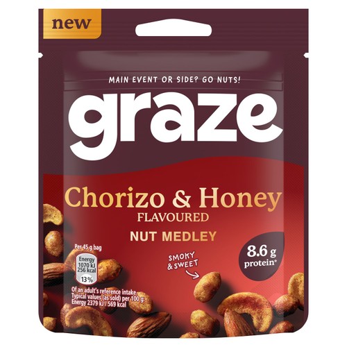 Graze Chorizo Honey Nut Medley