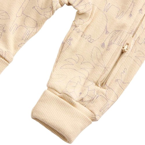 M&S Safari Zip Footless Sleepsuit, 0-3 Months, Yellow