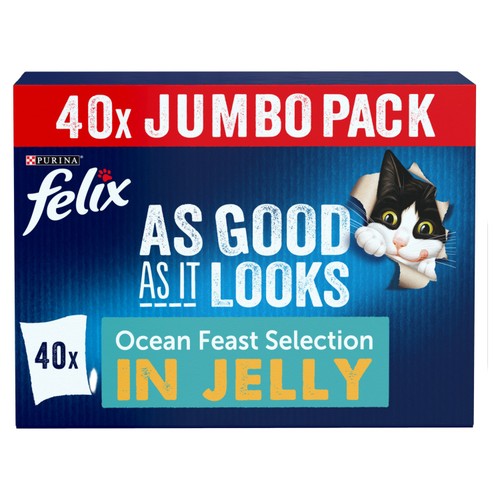 Felix As Good As it Looks Ocean Feasts in Jelly Wet Cat Food