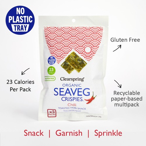 Clearspring Organic Seaveg Crispies Multipack - Chilli
