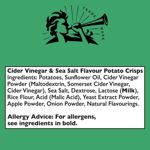 Pipers Burrow Hill Cider Vinegar & Sea Salt Sharing Bag Crisps