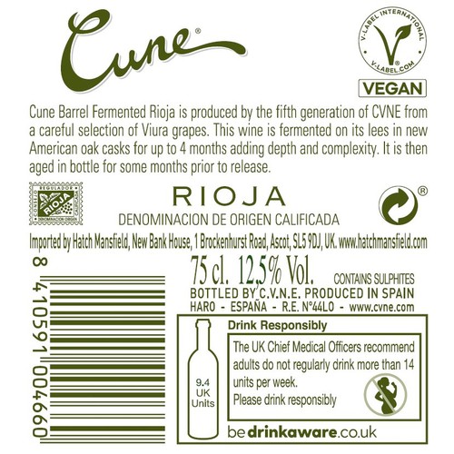 Cune Barrel Fermented Blanco