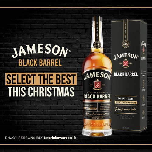 Jameson Black Barrel Triple Distilled Blended Irish Whiskey
