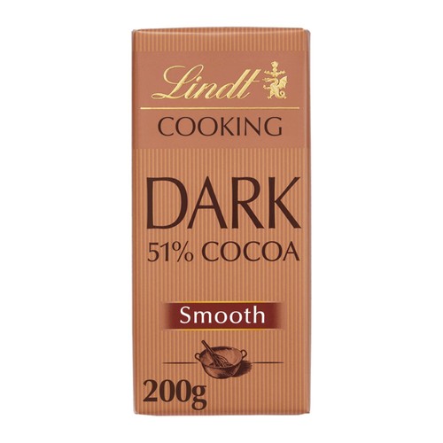 Lindt 51% Dark Cooking Chocolate Bar 