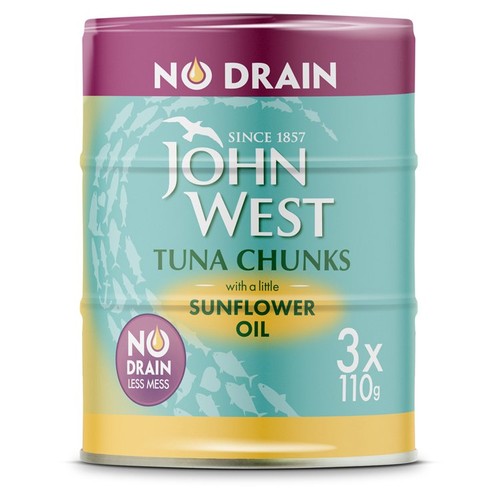 John West No Drain Tuna Chunks In Sunflower Oil