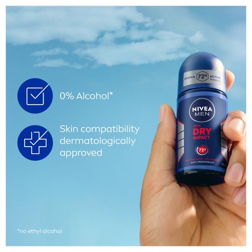 NIVEA MEN Dry Impact Anti-Perspirant Deodorant Roll-On 