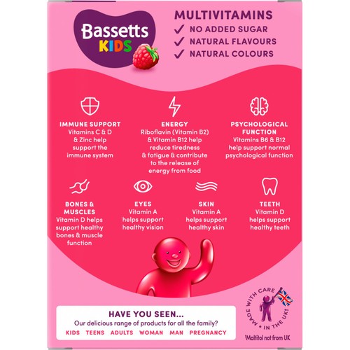 Bassetts Vitamins 7-11 Raspberry Multivitamins