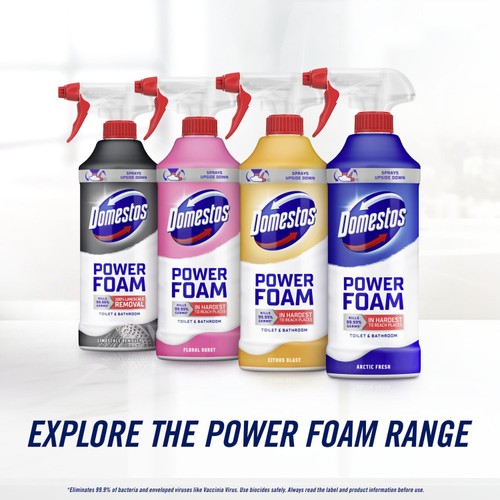 Domestos Bleach Foam Toilet and Bathroom