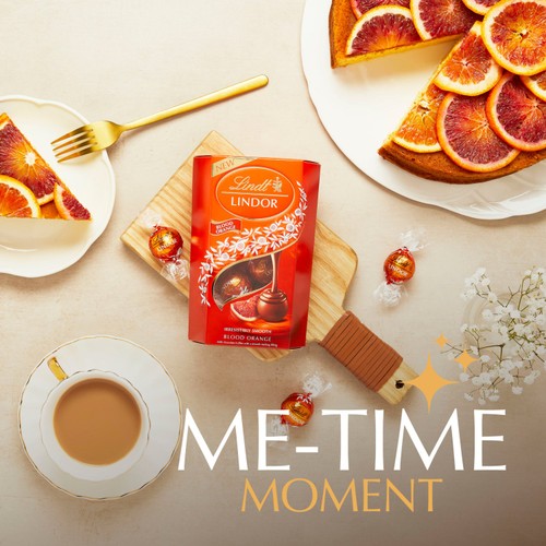 Lindt Lindor Blood Orange Milk Chocolate Truffles Box