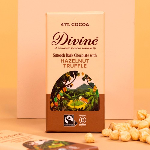 Divine Dark Chocolate with Smooth Hazelnut Bar