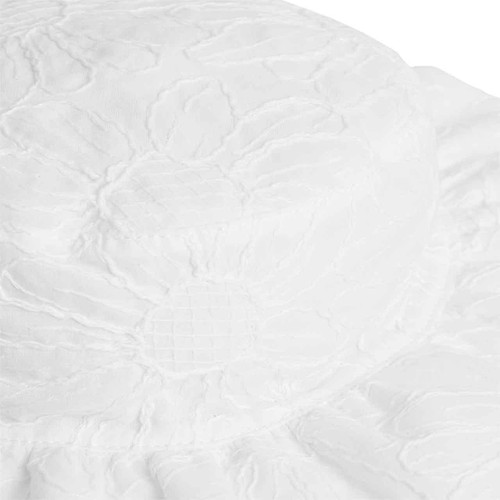 M&S Girls Cotton Embroidered Sun Hat, 12-18 Months, White