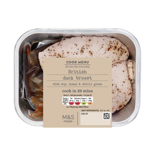 M&S Cook Menu 2 Duck Breasts with Soy & Chilli Glaze