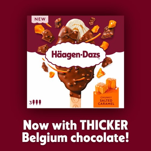 Haagen-Dazs Chunky Salted Caramel Stick Bar Ice Cream