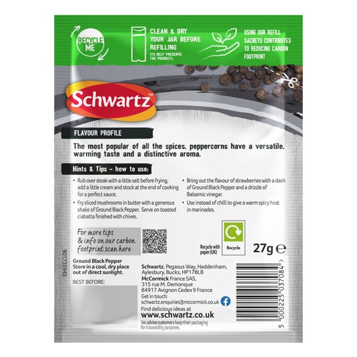 Schwartz Ground Black Pepper Refill Pack
