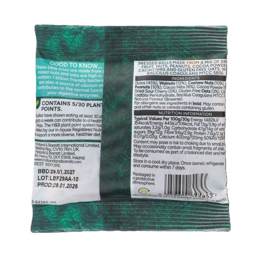 Holland & Barrett Brownie Bites with Benefits 