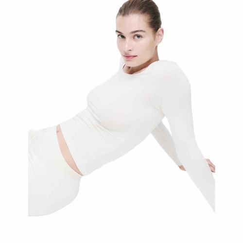 M&S HeatGen Long Sleeve Top S Light Cream