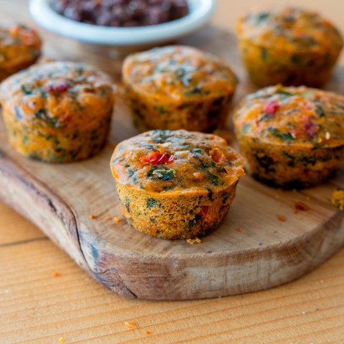 Higgidy Slow-Roasted Tomato, Basil & Pine Nut Mini Muffins