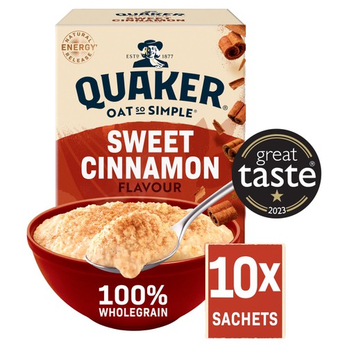 Quaker Oat So Simple Sweet Cinnamon Porridge Sachets Cereal