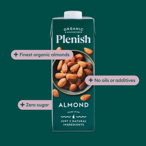 Plenish Organic Almond Unsweetened Drink Long Life