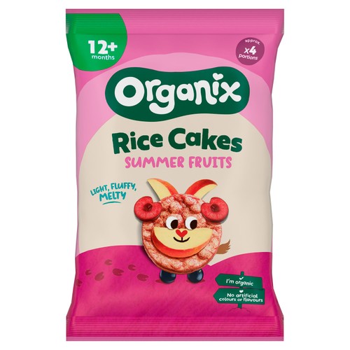 Organix Summer Fruits Rice Cake Clouds Baby Snack 12+ Months