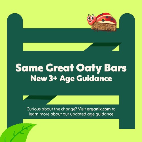 Organix Strawberry & Apple Oaty Bars Toddler Snack Multipack 3+ Years