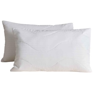 2 Pack Smart Wash & Dry Pillow Protectors, White