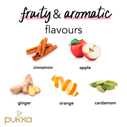 Pukka Wild Apple & Cinnamon with Ginger Teabags