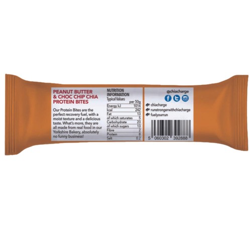 Chia Charge Protein Bite 50g Peanut Butter & Choc Chip