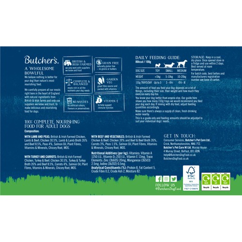 Butcher's Traditional Recipes Dog Food Trays