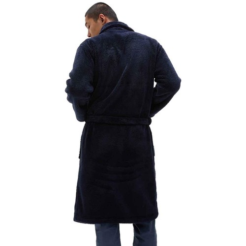 M&S Mens Fleece Supersoft Dressing Gown, L, Navy