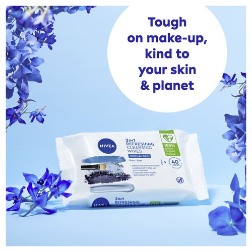 NIVEA Biodegradable Cleansing Face Wipes for Normal Skin 