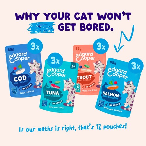 Edgard & Cooper Cat Chunks in Sauce Pouches Catch Multipack