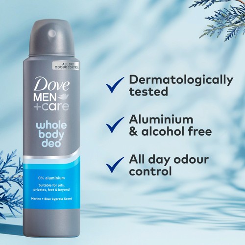 Dove Men+ 48h Whole Body Spray Marine & Blue Cypress