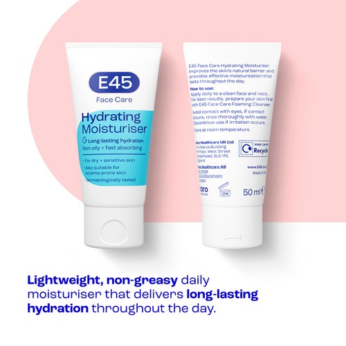 E45 Face Moisturiser Cream for Dry and Sensitive Skin