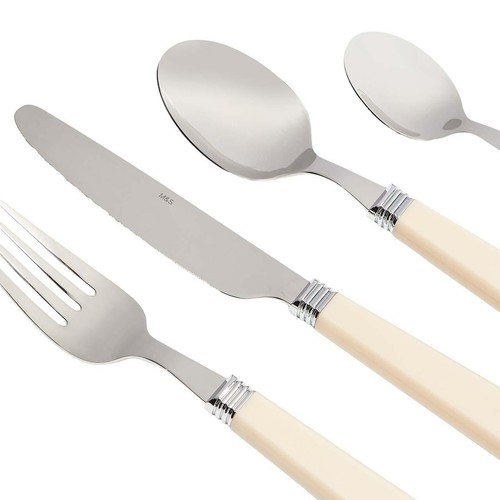 M&S Vintage Cutlery Set, Cream