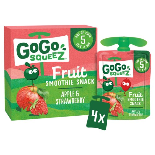 GoGo squeeZ Fruit Smoothie Snack Apple and Strawberry