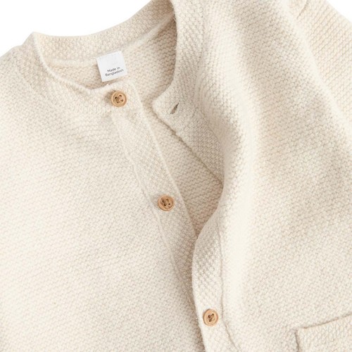 M&S Knitted All In One With Pocket, 0-3 Months, Light Beige