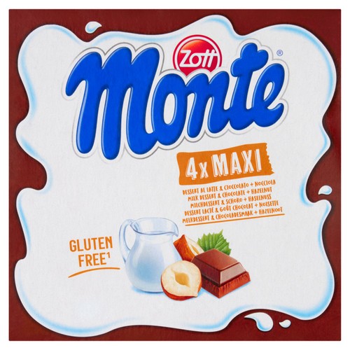 Zott Monte Chocolate & Hazelnut Flavour Pudding 