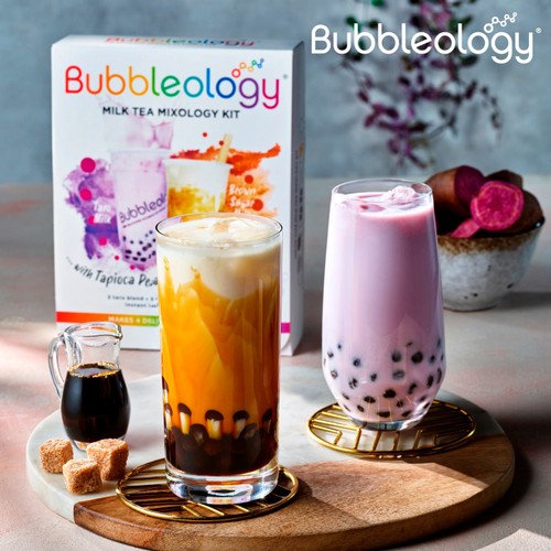 Bubbleology Milk Bubble Tea Mixology Kit with Tapioca Pearls
